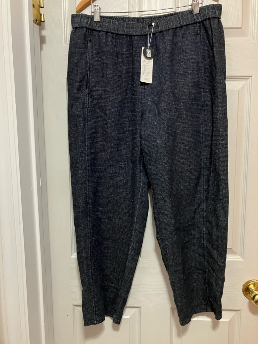 Eileen Fisher NWT Tweedy Hemp Cotton Lantern Pant Size L